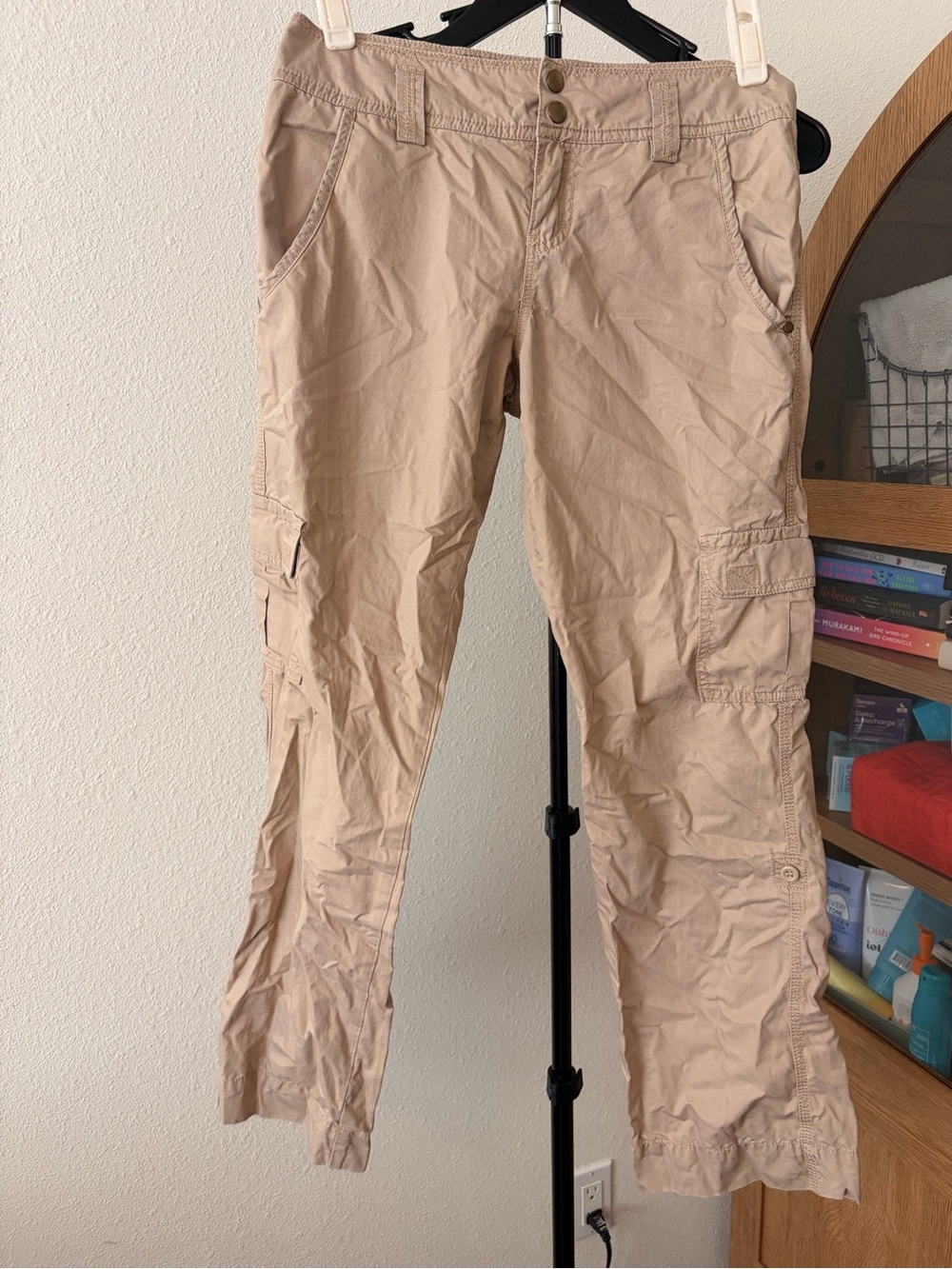 Sanctuary Tan Cargo Pants with Adjustable Cuffs